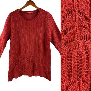 ModCloth delicate open work knit sweater size S